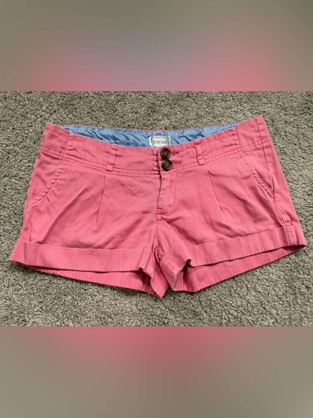 Y2K timing low rise pink shorts grunge